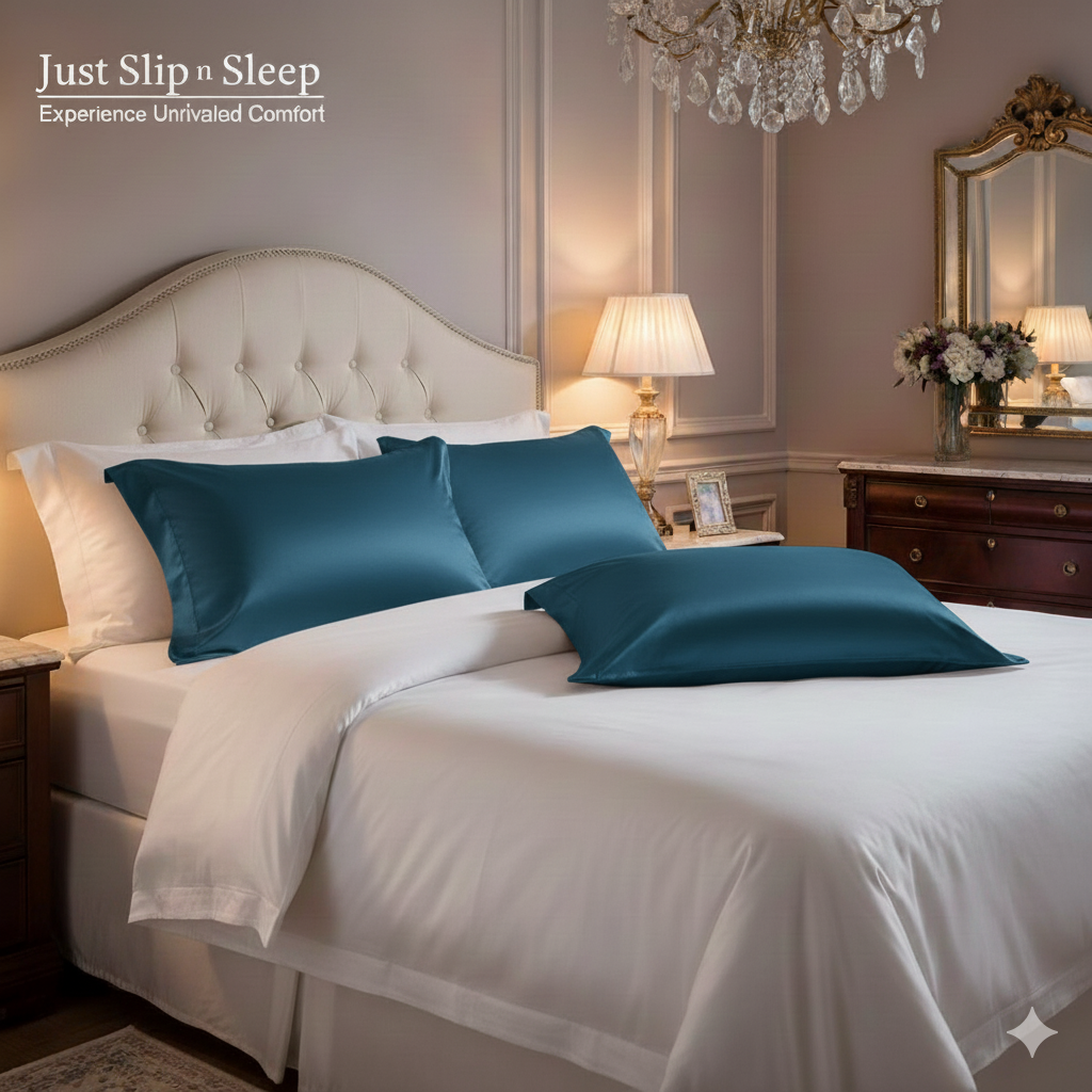 Just Slip n Sleep- Satin Polyester Pillowcase -Overfold