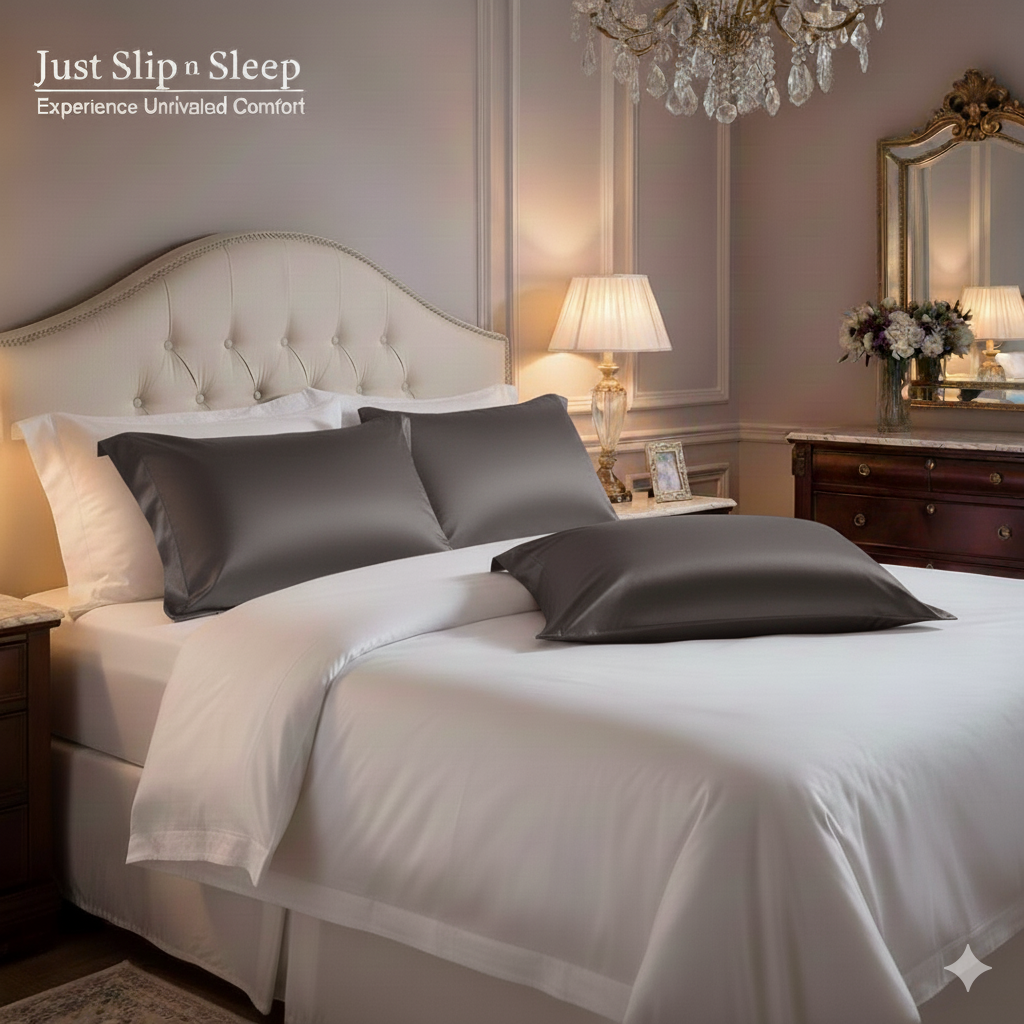 Just Slip n Sleep- Satin Polyester Pillowcase -Overfold