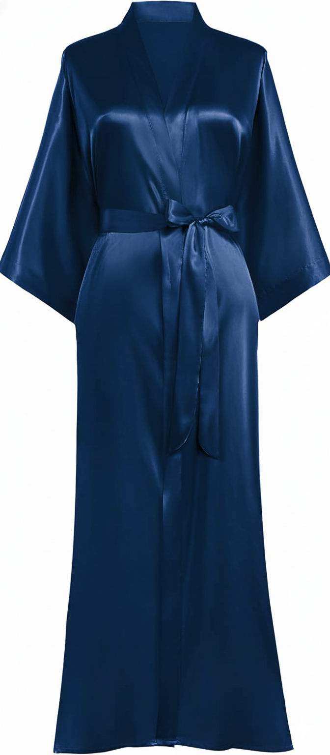 Just Slips n Sleeps- Premium Silk & Solid Colors Unisex Kimono Sleeve Robe.